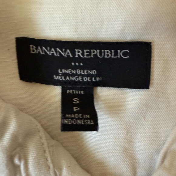 Banana Republic Cream Cotton Tie Waist Jumpsuit - Picture 12 of 12
